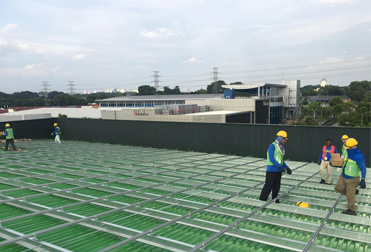 1MW projeto de telhado de metal verde na malásia 2020 