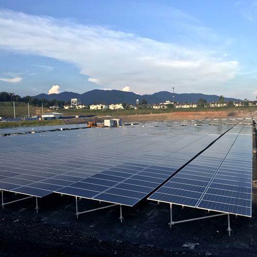  60,4 MW projeto de montagem solar em solo na Malásia 2017 