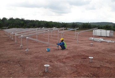  45MWp projeto de montagem solar de pilha de parafusos na Malásia 2020 